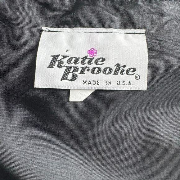 Vintage USA Katie Brooke Velour Embroidered Holiday Party Women’s Vest Size 10 - Picture 7 of 8